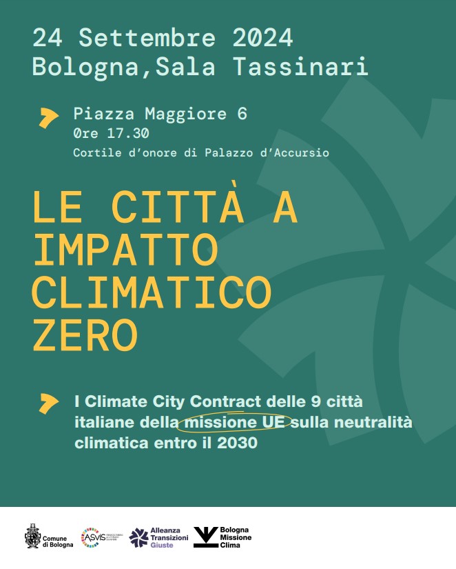 le città a impatto climatico zero evento 24 settembre 2024